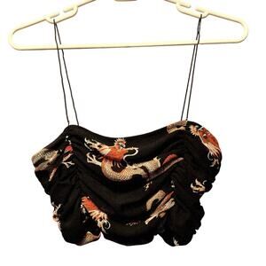 Rebellious Dreamer y2k dragon crop top  shirt size large